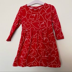 Carter's red and white Valentine's Day dress and bloomers 18M